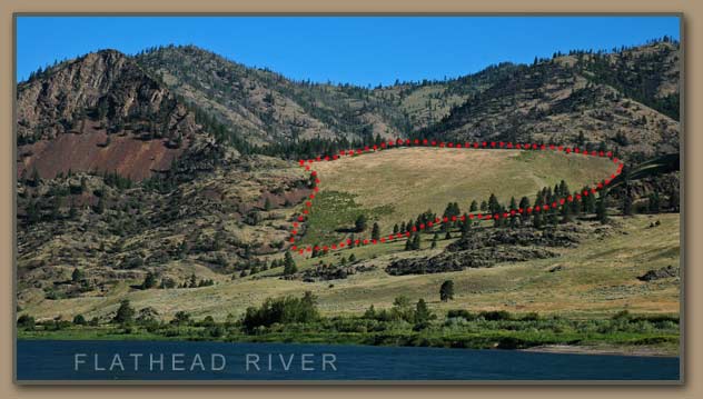 Glacial Lake Missoula gulch filling along Flathead River.