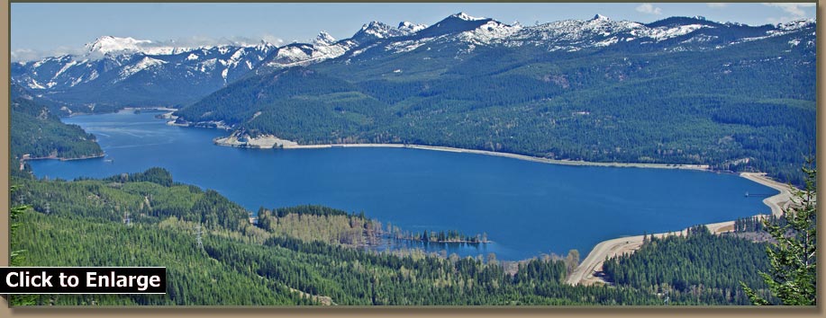 Keechelus Lake and Snoqualmie Pass.