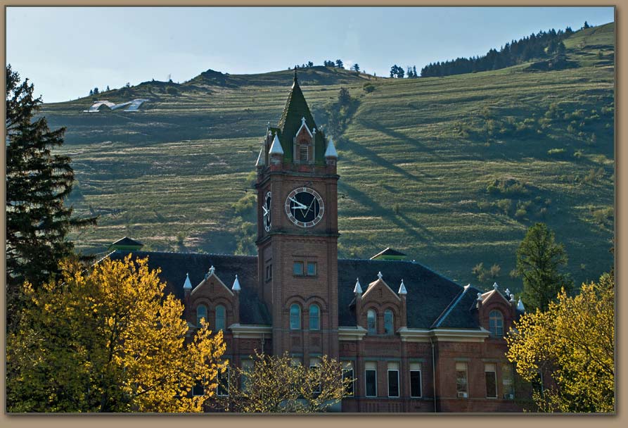 Glacial Lake Missoula shorelines above University of Montana campus.