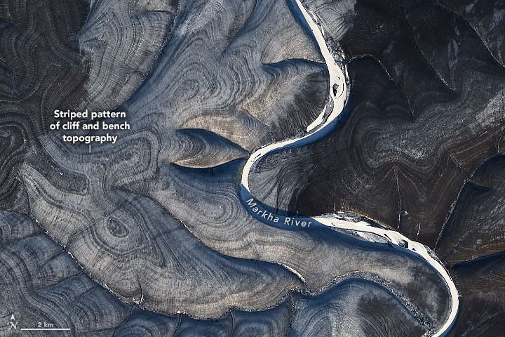 NASA Perplexed by Strange Geological Stripes Appearing in Russia