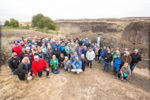 Group poses in front of Palouse Falls