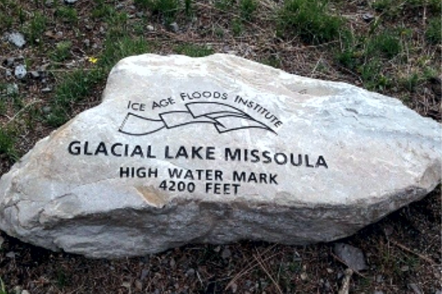 Glacial Lake Missoula Marker at Mt. Jumbo, MT