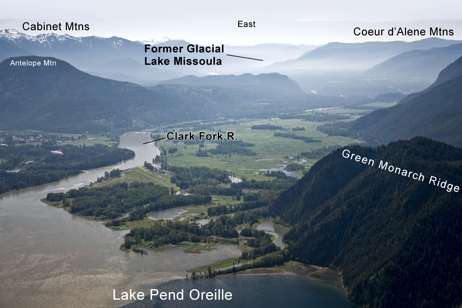 The ice dam blocked the Clark Fork River