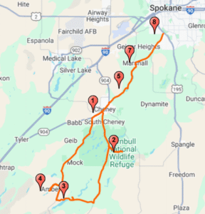 Cheney-Spokane Fall Field Trip Stops